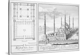 Plan and View of the Blue Mosque-Johann Bernhard Fischer Von Erlach-Stretched Canvas