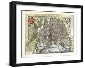 Plan and View of the Towns and Buildings of Holland and the Low Countries, 1649-Joan Blaeu-Framed Giclee Print