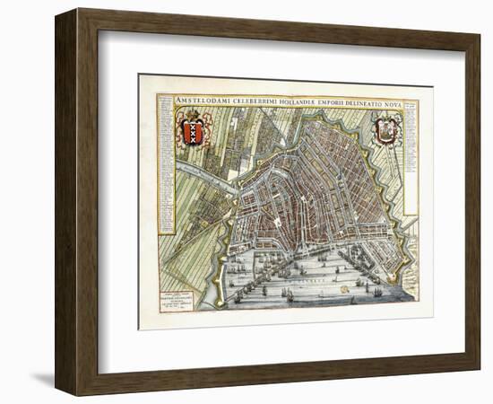 Plan and View of the Towns and Buildings of Holland and the Low Countries, 1649-Joan Blaeu-Framed Giclee Print