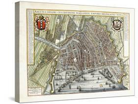 Plan and View of the Towns and Buildings of Holland and the Low Countries, 1649-Joan Blaeu-Stretched Canvas