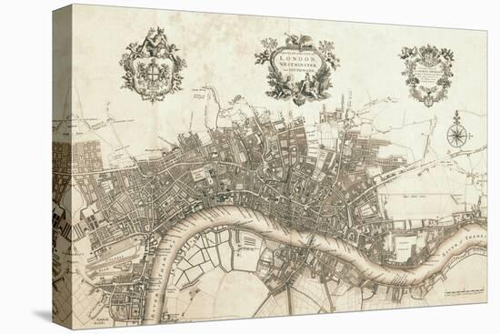 Plan City of the City of Londo-John Stow-Stretched Canvas