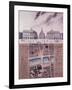 Plan d'une place publique et vue perspective des bâtiments-Pierre Marin Giraud-Framed Giclee Print