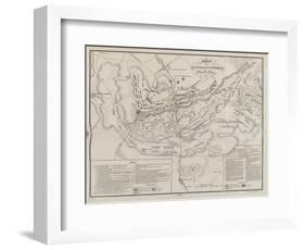 Plan De La Bataille De Waterloo, Mont St Jean, 18 June 1815-null-Framed Giclee Print