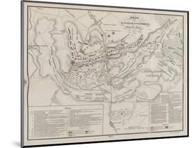 Plan De La Bataille De Waterloo, Mont St Jean, 18 June 1815-null-Mounted Giclee Print