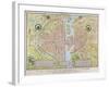 Plan de La Tapisserie, Map of Paris, Originally a Tapestry Made in circa 1570, 1818-Caroline Naudet-Framed Giclee Print