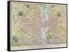 Plan de La Tapisserie, Map of Paris, Originally a Tapestry Made in circa 1570, 1818-Caroline Naudet-Framed Stretched Canvas