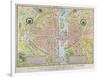 Plan de La Tapisserie, Map of Paris, Originally a Tapestry Made in circa 1570, 1818-Caroline Naudet-Framed Giclee Print