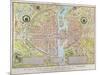 Plan de La Tapisserie, Map of Paris, Originally a Tapestry Made in circa 1570, 1818-Caroline Naudet-Mounted Giclee Print