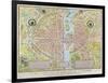 Plan de La Tapisserie, Map of Paris, Originally a Tapestry Made in circa 1570, 1818-Caroline Naudet-Framed Giclee Print