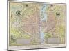 Plan de La Tapisserie, Map of Paris, Originally a Tapestry Made in circa 1570, 1818-Caroline Naudet-Mounted Giclee Print