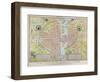 Plan de La Tapisserie, Map of Paris, Originally a Tapestry Made in circa 1570, 1818-Caroline Naudet-Framed Giclee Print