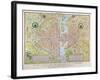 Plan de La Tapisserie, Map of Paris, Originally a Tapestry Made in circa 1570, 1818-Caroline Naudet-Framed Giclee Print