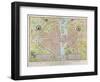 Plan de La Tapisserie, Map of Paris, Originally a Tapestry Made in circa 1570, 1818-Caroline Naudet-Framed Giclee Print