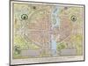 Plan de La Tapisserie, Map of Paris, Originally a Tapestry Made in circa 1570, 1818-Caroline Naudet-Mounted Premium Giclee Print