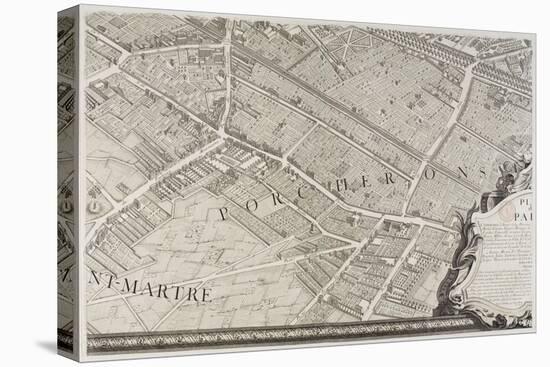 Plan de Paris (1734-1739) dit plan de Turgot, L'ancien quartier et la rue des Percherons-null-Stretched Canvas
