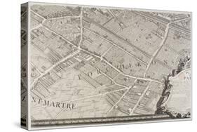 Plan de Paris (1734-1739) dit plan de Turgot, L'ancien quartier et la rue des Percherons-null-Stretched Canvas