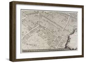 Plan de Paris (1734-1739) dit plan de Turgot, L'ancien quartier et la rue des Percherons-null-Framed Giclee Print