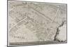 Plan de Paris (1734-1739) dit plan de Turgot, L'ancien quartier et la rue des Percherons-null-Mounted Giclee Print