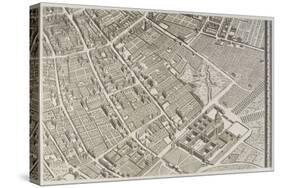 Plan de Paris (1734-1739) dit plan de Turgot L'Hôtel des Invalides, les rues de Babylone-null-Stretched Canvas