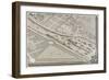 Plan de Paris (1734-1739) dit plan de Turgot, La Seine, l'ancienne île des Cygnes-null-Framed Giclee Print