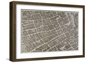Plan de Paris (1734-1739) dit plan de Turgot, La Seine, l'Hôtel de Ville et la place de Grève-null-Framed Giclee Print