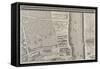 Plan de Paris (1734-1739) dit plan de Turgot, La Seine, le faubourg Saint-Antoine-null-Framed Stretched Canvas