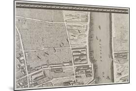 Plan de Paris (1734-1739) dit plan de Turgot, La Seine, le faubourg Saint-Antoine-null-Mounted Giclee Print