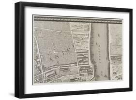 Plan de Paris (1734-1739) dit plan de Turgot, La Seine, le faubourg Saint-Antoine-null-Framed Giclee Print