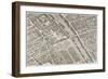 Plan de Paris (1734-1739) dit plan de Turgot, La Seine, le palais et le jardin des Tuileries-null-Framed Giclee Print