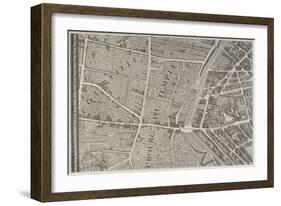 Plan de Paris (1734-1739) dit plan de Turgot, Le faubourg du Temple-null-Framed Giclee Print