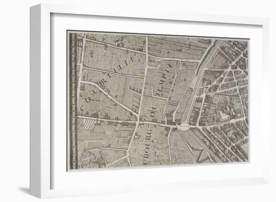 Plan de Paris (1734-1739) dit plan de Turgot, Le faubourg du Temple-null-Framed Giclee Print