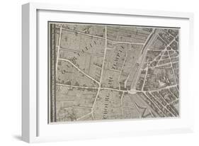 Plan de Paris (1734-1739) dit plan de Turgot, Le faubourg du Temple-null-Framed Giclee Print