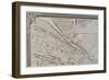 Plan de Paris (1734-1739) dit plan de Turgot, Le faubourg Saint-Antoine-null-Framed Giclee Print