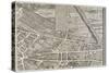 Plan de Paris (1734-1739) dit plan de Turgot, Le jardin du Luxembourg, les rues de Vaugirard-null-Stretched Canvas