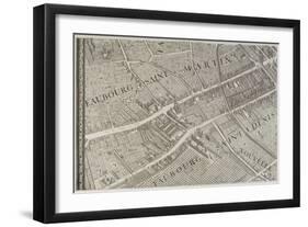 Plan de Paris (1734-1739) dit plan de Turgot, Les faubourgs Saint-Martin et Saint-Denis-null-Framed Giclee Print