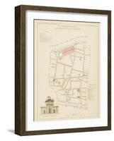 Plan de Paris, arrondissements en 1834: IIème arrondissement Quartier du Faubourg Montmartre-Aristide-Michel Perrot-Framed Giclee Print