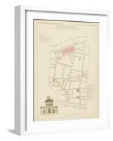 Plan de Paris, arrondissements en 1834: IIème arrondissement Quartier du Faubourg Montmartre-Aristide-Michel Perrot-Framed Giclee Print