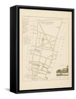 Plan de Paris, arrondissements en 1834: IIIème arrondissement Quartier du Faubourg Poissonnière-Aristide-Michel Perrot-Framed Stretched Canvas