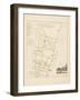 Plan de Paris, arrondissements en 1834: IIIème arrondissement Quartier du Faubourg Poissonnière-Aristide-Michel Perrot-Framed Giclee Print