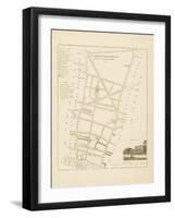 Plan de Paris, arrondissements en 1834: IIIème arrondissement Quartier du Faubourg Poissonnière-Aristide-Michel Perrot-Framed Giclee Print