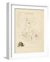 Plan de Paris, arrondissements en 1834: IVème arrondissement Quartier de la Banque de France-Aristide-Michel Perrot-Framed Giclee Print