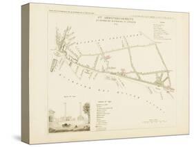 Plan de Paris, arrondissements en 1834: VIIIème arrondissement Quartier du Faubourg Saint-Antoine-Aristide-Michel Perrot-Stretched Canvas