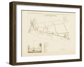 Plan de Paris, arrondissements en 1834: VIIIème arrondissement Quartier du Faubourg Saint-Antoine-Aristide-Michel Perrot-Framed Giclee Print
