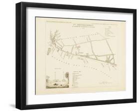 Plan de Paris, arrondissements en 1834: VIIIème arrondissement Quartier du Faubourg Saint-Antoine-Aristide-Michel Perrot-Framed Giclee Print