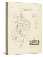 Plan de Paris, arrondissements en 1834: XIème arrondissement Quartier de l'Ecole de médecine-Aristide-Michel Perrot-Stretched Canvas