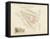Plan de Paris.arrondissements en 1834: XIème arrondissement Quartier du Palais de justice-Aristide-Michel Perrot-Framed Stretched Canvas