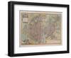 Plan de Paris aux trois personnages, dit de Braun, vers 1530-null-Framed Giclee Print