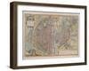 Plan de Paris aux trois personnages, dit de Braun, vers 1530-null-Framed Giclee Print