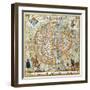 Plan de Paris en 1576 - Cy est le vray pourtraict..-Rossingol-Framed Giclee Print