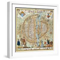 Plan de Paris en 1576 - Cy est le vray pourtraict..-Rossingol-Framed Giclee Print